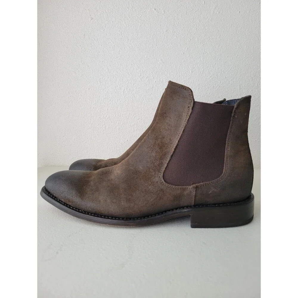 Thursday Boot Co Cavalier Dark Brown Suede Chelsea Boots Men’s 7.5 Goodyear Welt